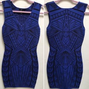 Blue bodycon dress NWOT